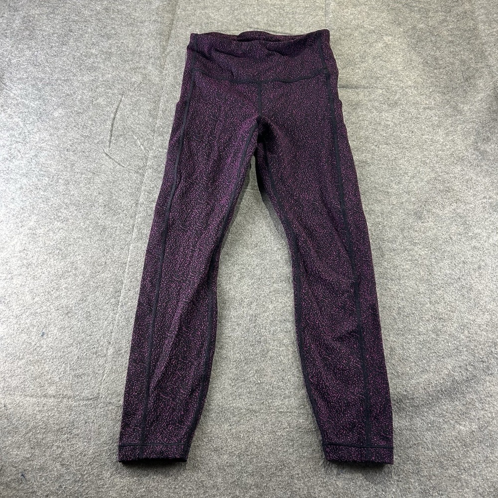 Athleta Leggings Women's XS Ultimate Stash Pocket Textured 7/8 Pink Black Gym